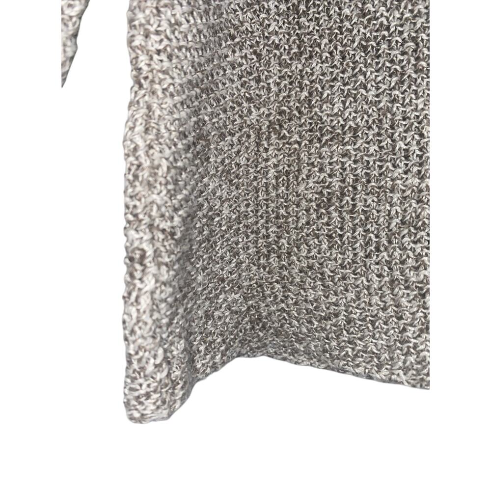 Eileen Fisher Open-Knit Sweater Top 100% Linen Boat Neck Crop Long Slv Size S - Picture 3 of 7